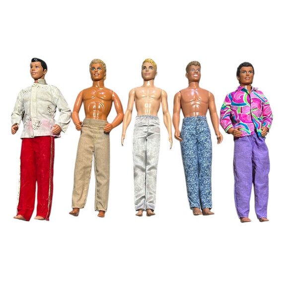 Lot of 5 Vintage Ken Dolls Barbie 1960s 1970s Mattel Retro Collectible Set - Picture 1 of 5